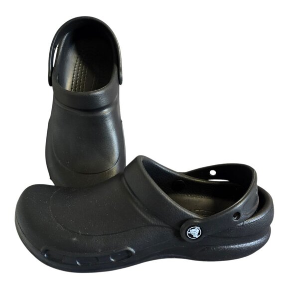 Crocs Bistro Work Clog Shoe #10075 Slip Resistant Black Women Size 11 Men Size 9 - Picture 1 of 10